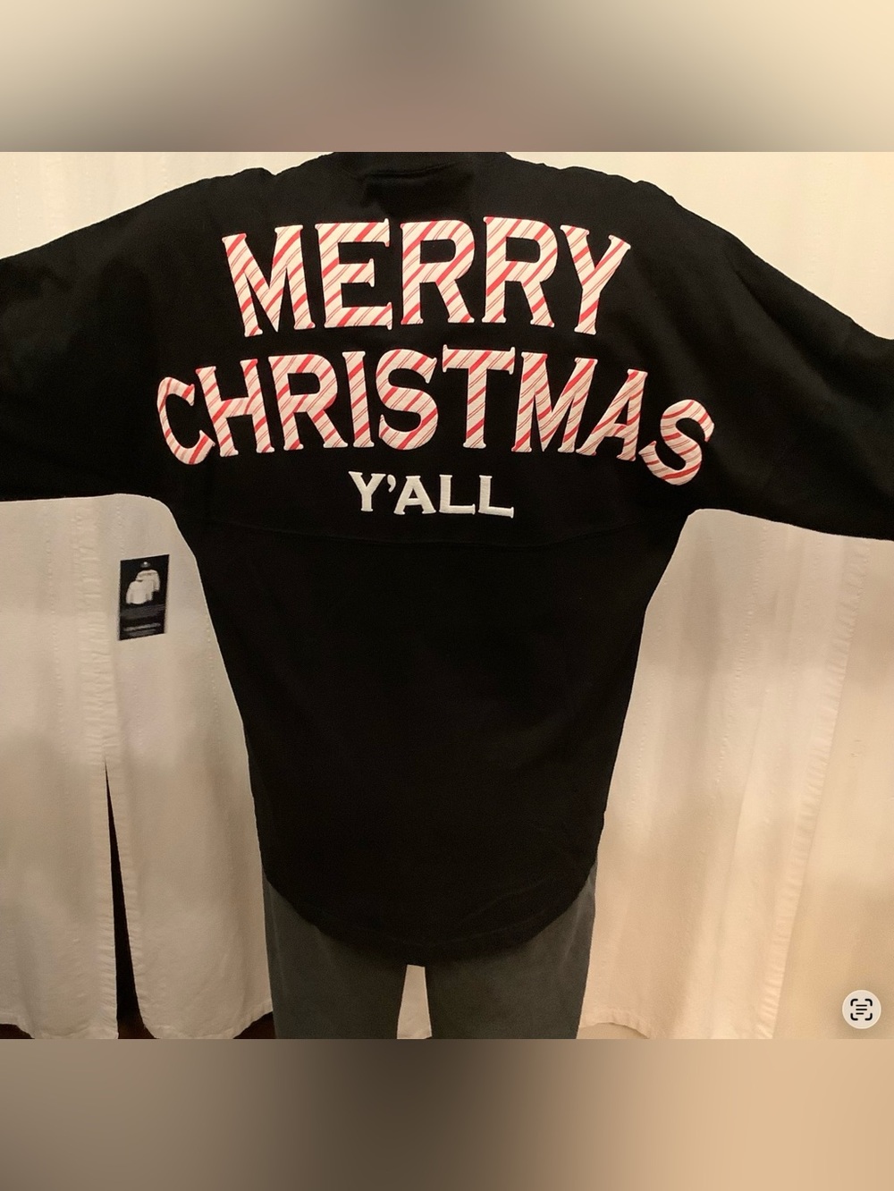 Spirit Jersey Christmas y’all long sleeve puffy ink NWT NOS